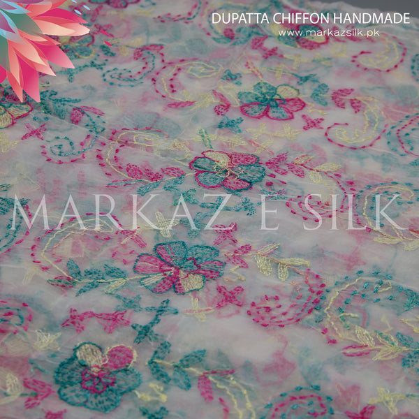 Pure Chiffon Dupatta Handmade MS 454