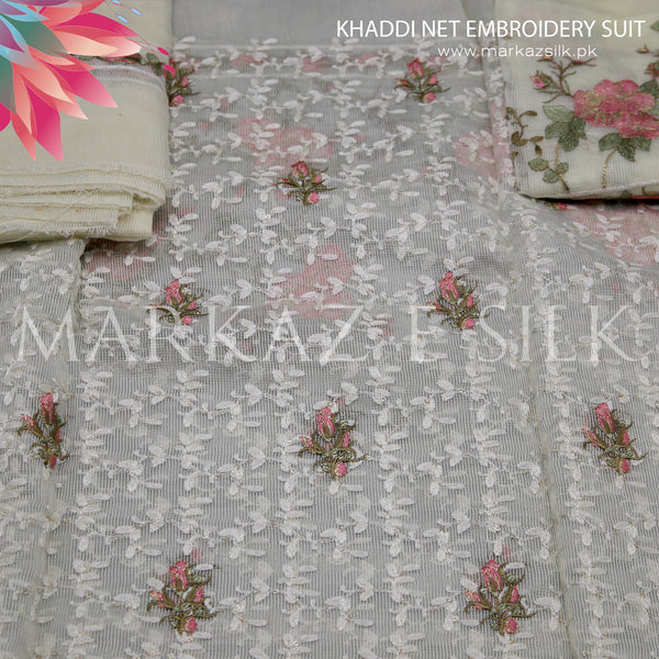 Khaddi Net Embroidery Suit MS 467