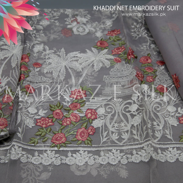 Khaddi Net Embroidery Suit MS 468