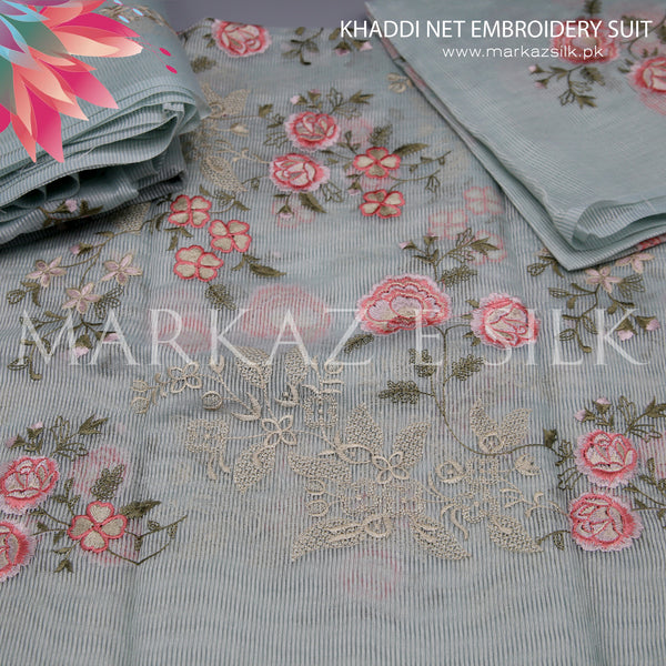 Khaddi Net Embroidery Suit MS 469