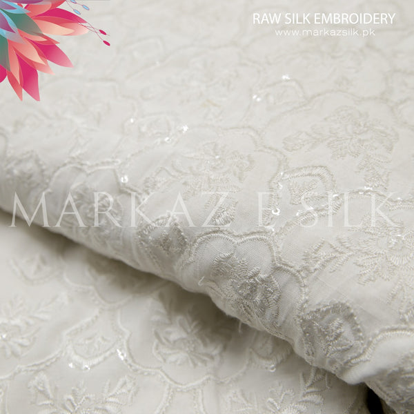 Raw Silk Embroidery - MS 673 (Price is in per yard)