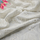 Raw Silk Embroidery - MS 676 (Price is in per yard)